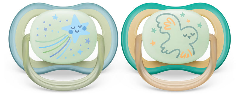 Philips Avent Ultra Air Pacifier, 0-6 Months, Smiling Star & Owl, 2-pk U9