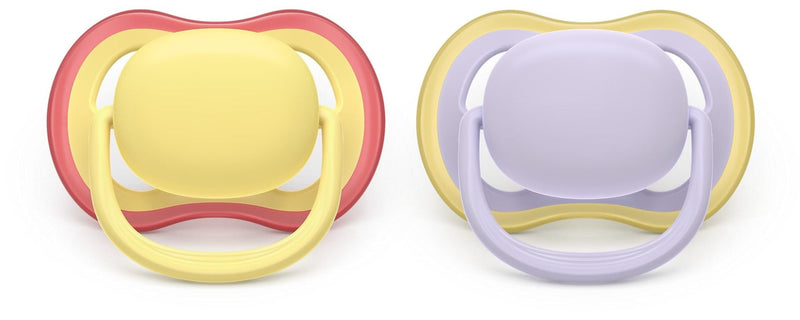Philips Avent Ultra Air Powder Yellow Pacifier for 0-6M, 2-pk B4