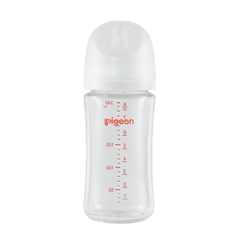 Pigeon Glass Bottle with Silicone Nipple (M), 8-oz, 3 Months+ S3