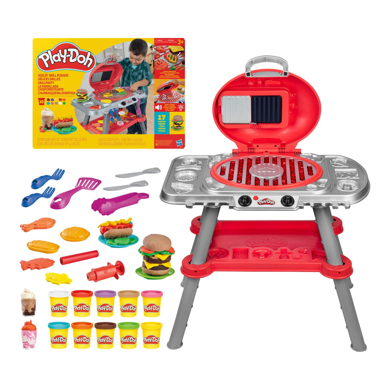 Play-Doh Barbecue Grill Set with Lights and Sounds, 17-pc A2