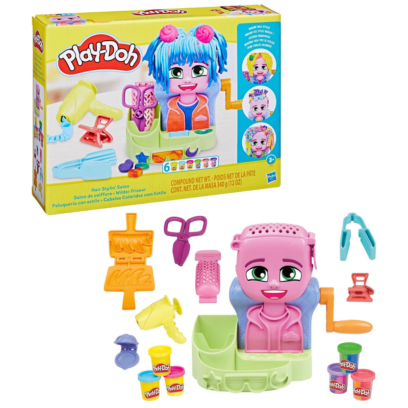 Play-Doh Hair Stylin' Dual Colour Salon Playset, Ages 3+ W5