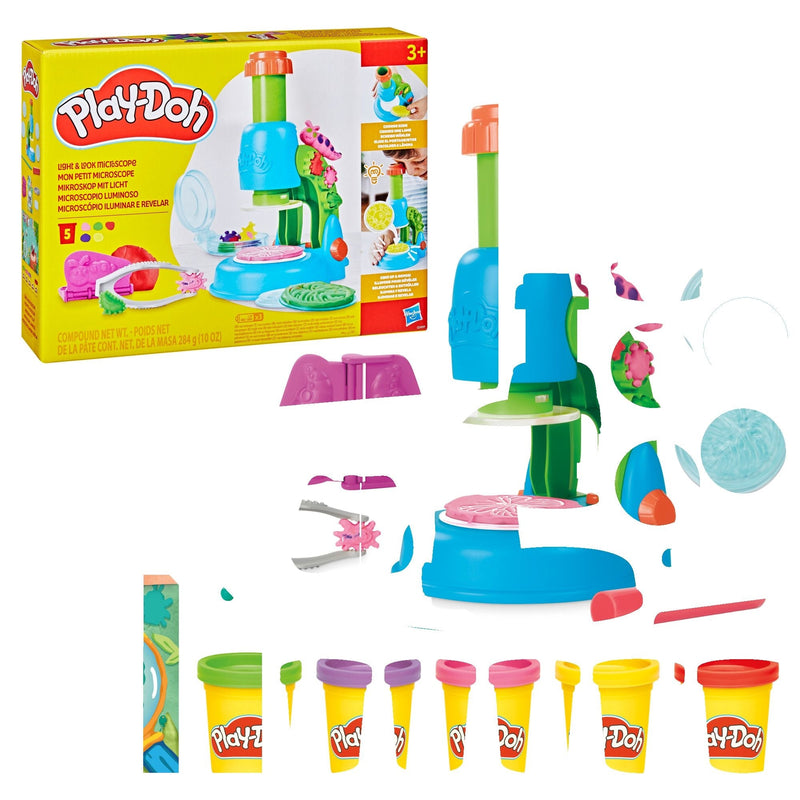 Play-Doh Light-up Microscope Playset with Glow Effects G7