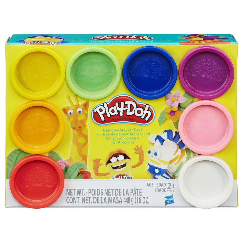 Play-Doh Rainbow 8 Colour Starter Pack Molding Material For Toddlers & Kids, Ages 2+ G6