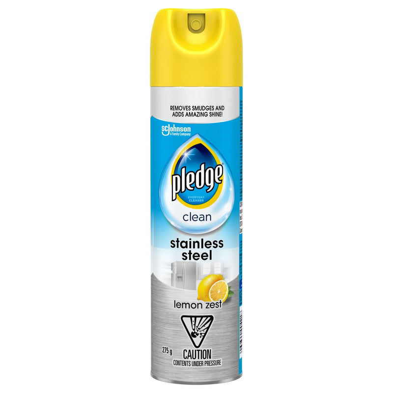 Pledge Stainless Steel Cleaner Spray, Lemon Scent, 275-g L4