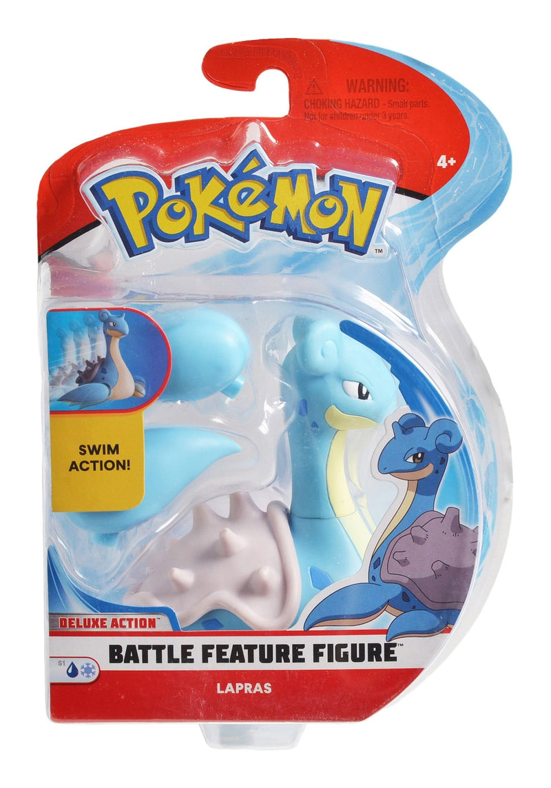 Pokémon Battle Feature Figure Toy Set, Assorted (Ash & Pikachu/Bewear/Decidueye/Lapras), Ages 4+ X4
