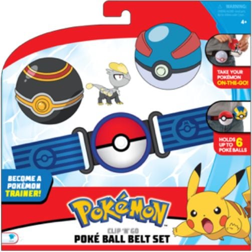 Pokémon Clip 'N' Go Poké Ball Belt Set With 2-Inch Action Figure & Balls, Assorted, Age 4+ M6