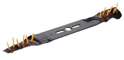 Power Rake Universal 6-in-1 Replacement Lawn Mower Blade, 21-in/22-in, Removable Tines F6