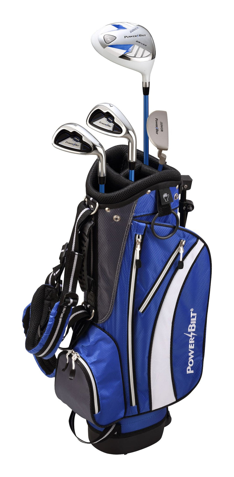 PowerBilt Junior Tour Golf Club Set, Ages 5-8, Left-Hand, Blue P1