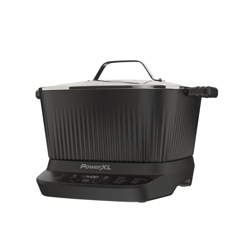 PowerXL StirMax Digital Programmable Slow/Multi-Cooker with 9 Cooking Pre-Sets, Black H1