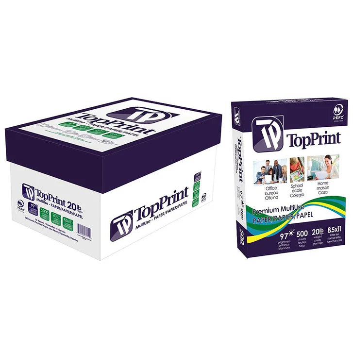 Premium Multi-use Top Print Paper, Letter, 8.5 in. x 11 in., 97 Bright, 20 lb. N1