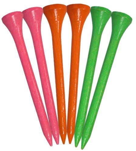Pride Biodegradable Hardwood Golf Tee, 2-3/4-in, 50-pk, Citrus Assorted Colours T7