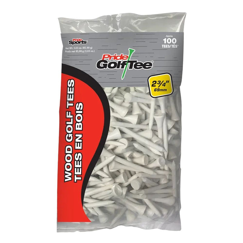 Pride Biodegradable Hardwood Golf Tee, 2-3/4-in, 50-pk, White K8