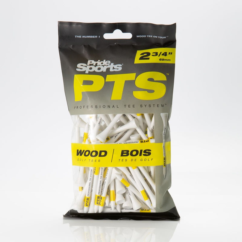 Pride Professional Biodegradable Hardwood Golf Tees, 2-3/4-in, 100-pk, White T0