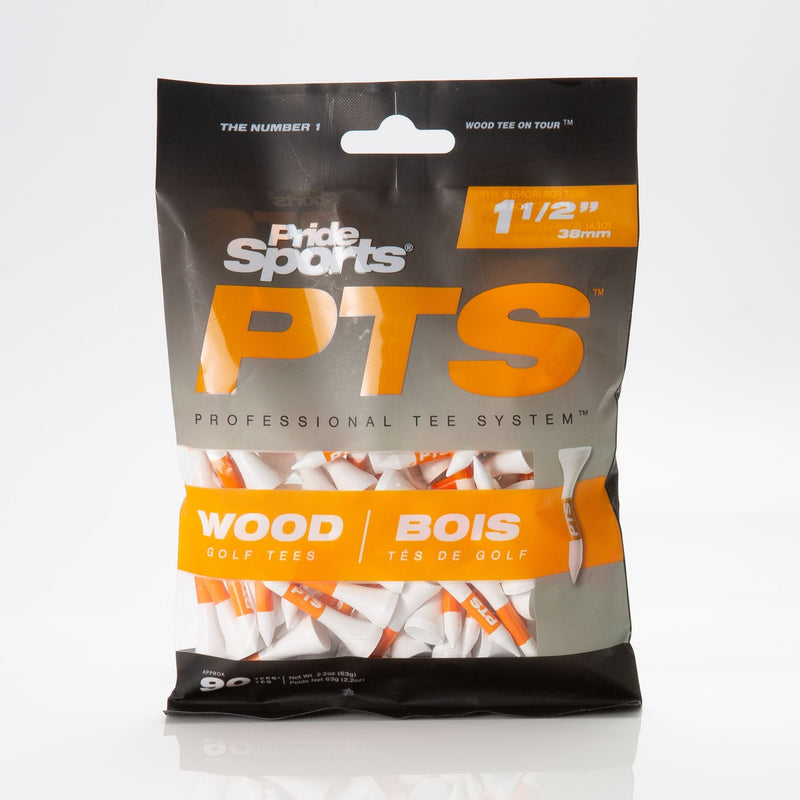 Pride Professional Tee System ProLength Plus Wood Golf Tee, 1-1/2-in, 90-pk, White Q1
