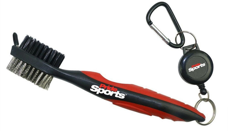 PrideSports Deluxe Golf Club Cleaning Brush with Retractable Cord M8