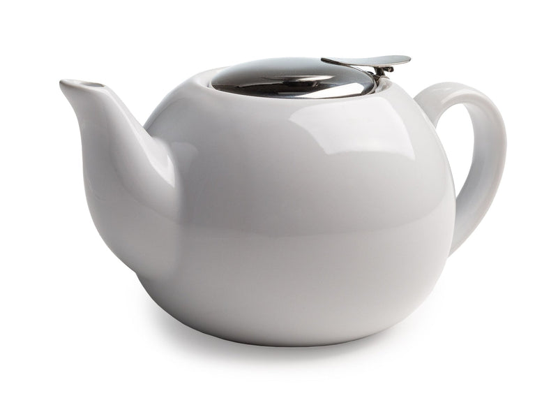 Primula Ceramic Teapot with Stainless Steel Infuser, 0.71-L, White A7