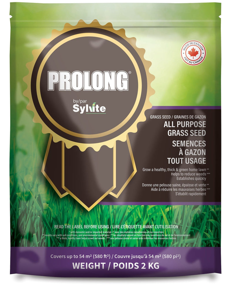 Prolong All Purpose Grass Seed, Covers 580 sq. ft., 2-kg C8
