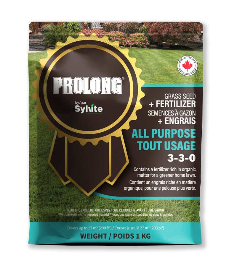 PROLONG All Purpose Grass Seed with Fertilizer, 3-3-0, 1kg U8