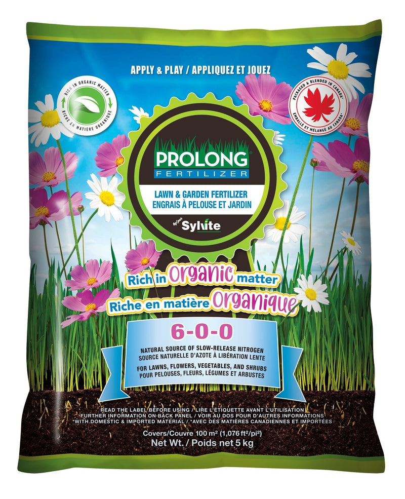 PROLONG Slow Release Nitrogen Lawn & Garden Organic Fertilizer, 6-0-0, 5kg T5