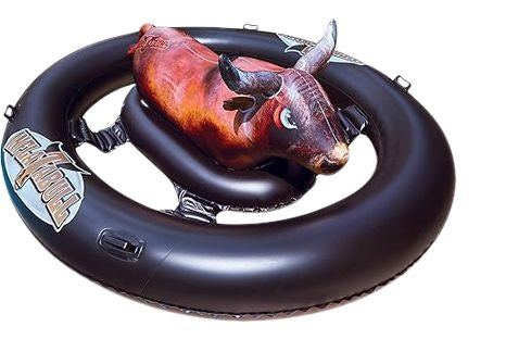 Promar Inflatabull Inflatable Bull Ride-On Lake/Pool Float Toy, Brown L2