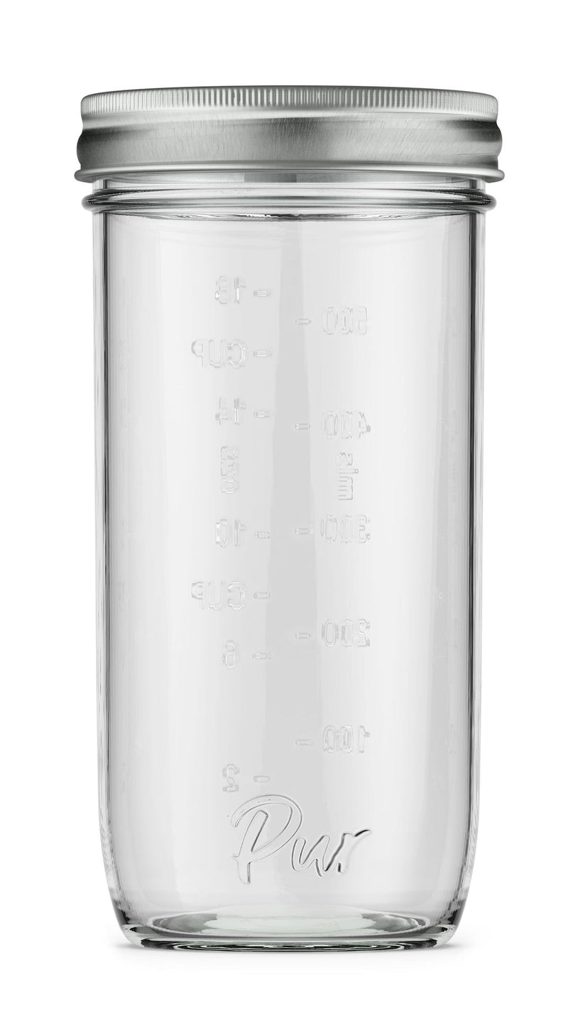 PUR BPA-Free Wide Mouth Canning Jars, 24-oz, 6-pk K8