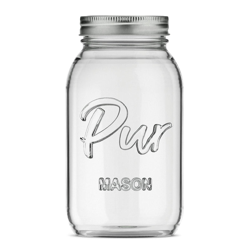 Pur Mason Regular Mouth Canning Glass Jar with Lid & Band, 32-oz/946-mL, 12-pk Z6