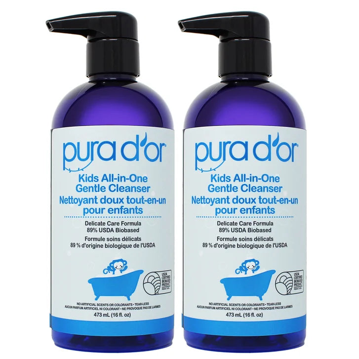Pura D'or Kids All-in-One Gentle Cleanser, 2 x 473 mL A8