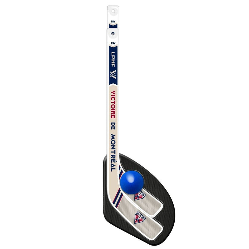 PWHL Montreal Victoire 1-on-1 Mini Hockey Sticks with Ball Set, 3-pc W2