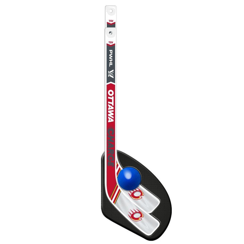 PWHL Ottawa Charge 1-on-1 Mini Hockey Sticks with Ball Set, 3-pc K8