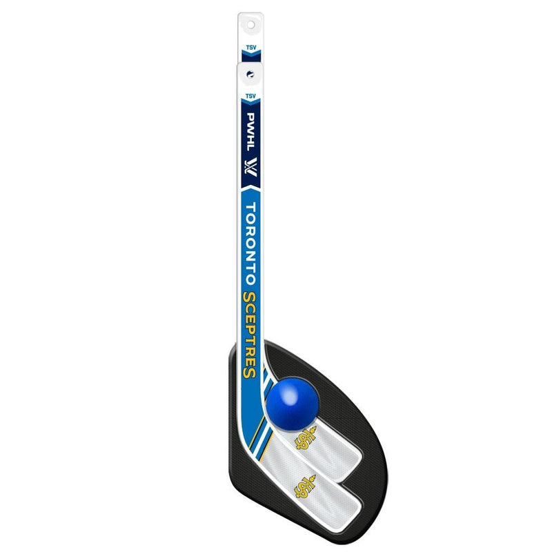 PWHL Toronto Sceptres 1-on-1 Mini Hockey Sticks with Ball Set, 3-pc L4