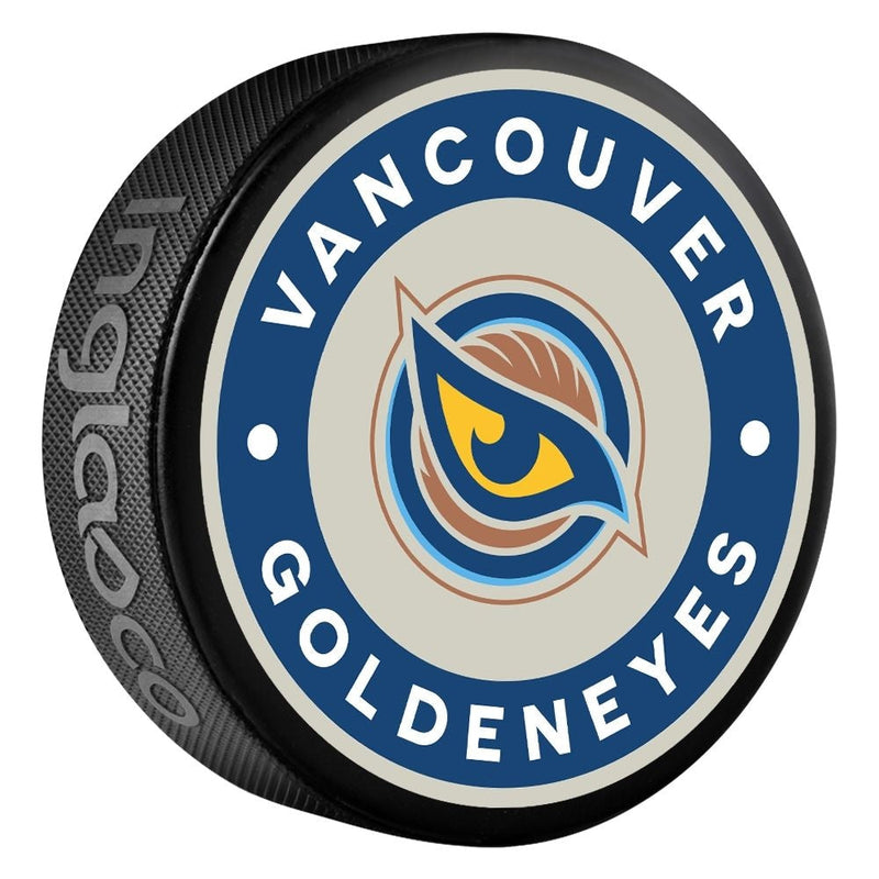 PWHL Vancouver Goldeneyes Classic Souvenir Hockey Puck, 6-oz K3