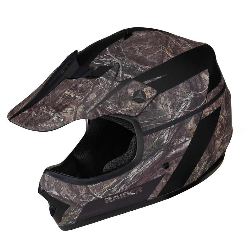 Raider Ambush V2 Off-Road Helmet, Youth, Mossy Oak, Assorted Sizes Q8