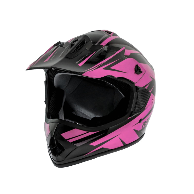 Raider GX4 Youth Dirt Bike/ATV Helmet, Pink/Black, Assorted Sizes X5