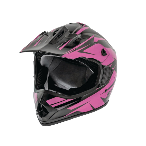 Raider RX2 ATV Helmet, Adult, Pink/Black, Assorted Sizes J6