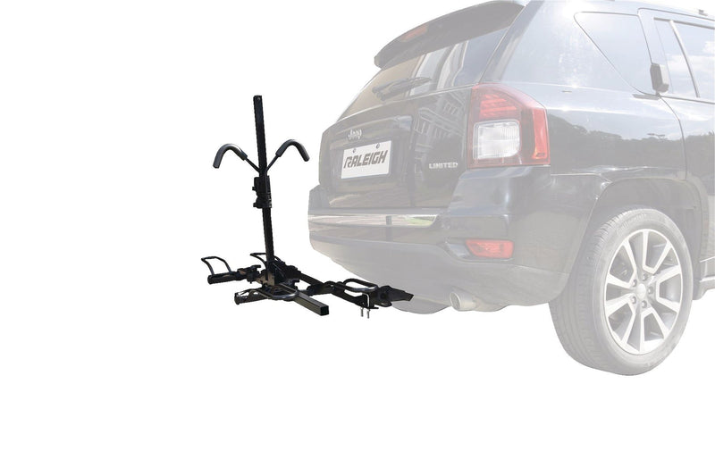 Raleigh 2-Bike Hitch Platform Rack with Anti-Wobble Hitch Pin, Folding Design C1