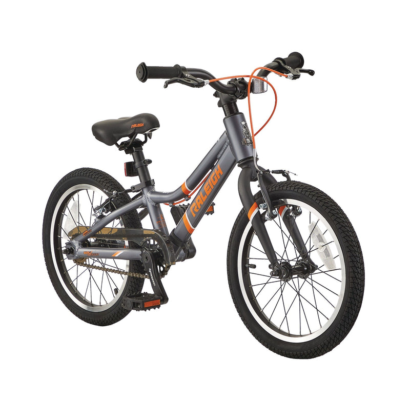 Raleigh Meteor Kids Bike with Reflectors, 16-in Wheel, Grey S6