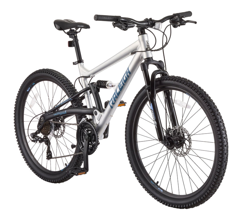 Raleigh Tracker DS Mountain Bike with 21-Speed Shimano Shifting System, Silver I7