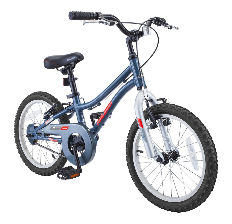 Raleigh Vibe Kids' Bike with Alloy V-brakes, 16-in, Grey/Blue O5