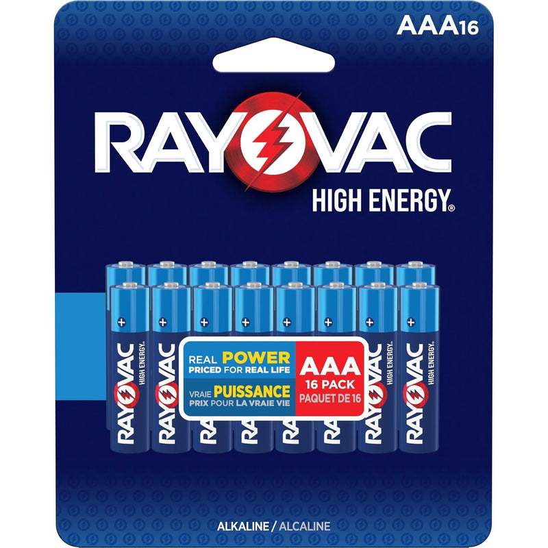 Rayovac HIGH ENERGY AAA Alkaline Batteries, Long Lasting, All Purpose, 16-pk G1