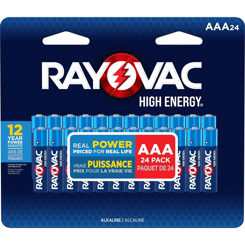 Rayovac HIGH ENERGY AAA Alkaline Batteries, Long Lasting, All Purpose, 24-Pk R0