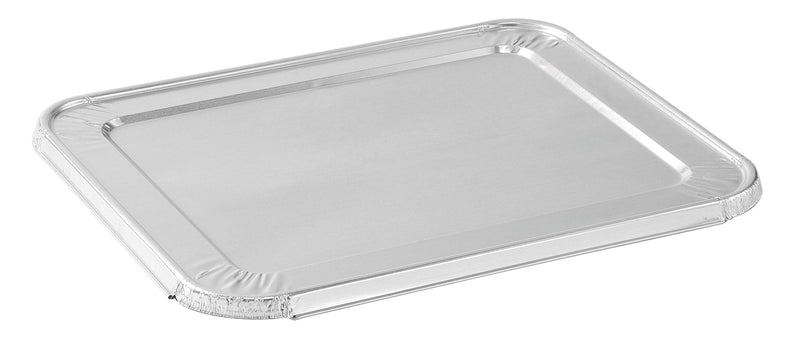 Rectangle Aluminum Foil Steam Half Lid, Silver, 13-in, for Baking/Cooking/Steaming R6
