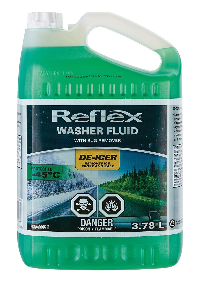 Reflex All Season Windshield Washer Fluid with Bug Remover & De-icer, -45°C, 3.78-L E9