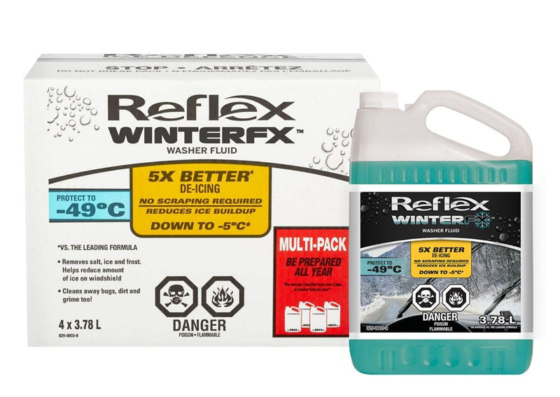 Reflex WinterFx Windshield Winter Washer Fluid, -49°C, 3.78L, 4-pk K4