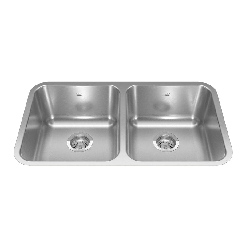 Reginox FB Double Stainless Steel Sink, 30.88x17.75-in O1