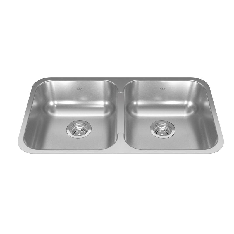 Reginox in FB Double Stainless Steel Sink, 30.88x17.75x7-in Q4