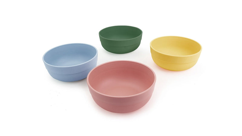Reusable Plastic Tumbler Bowls, BPA Free, Recyclable Material, 4-pk R4