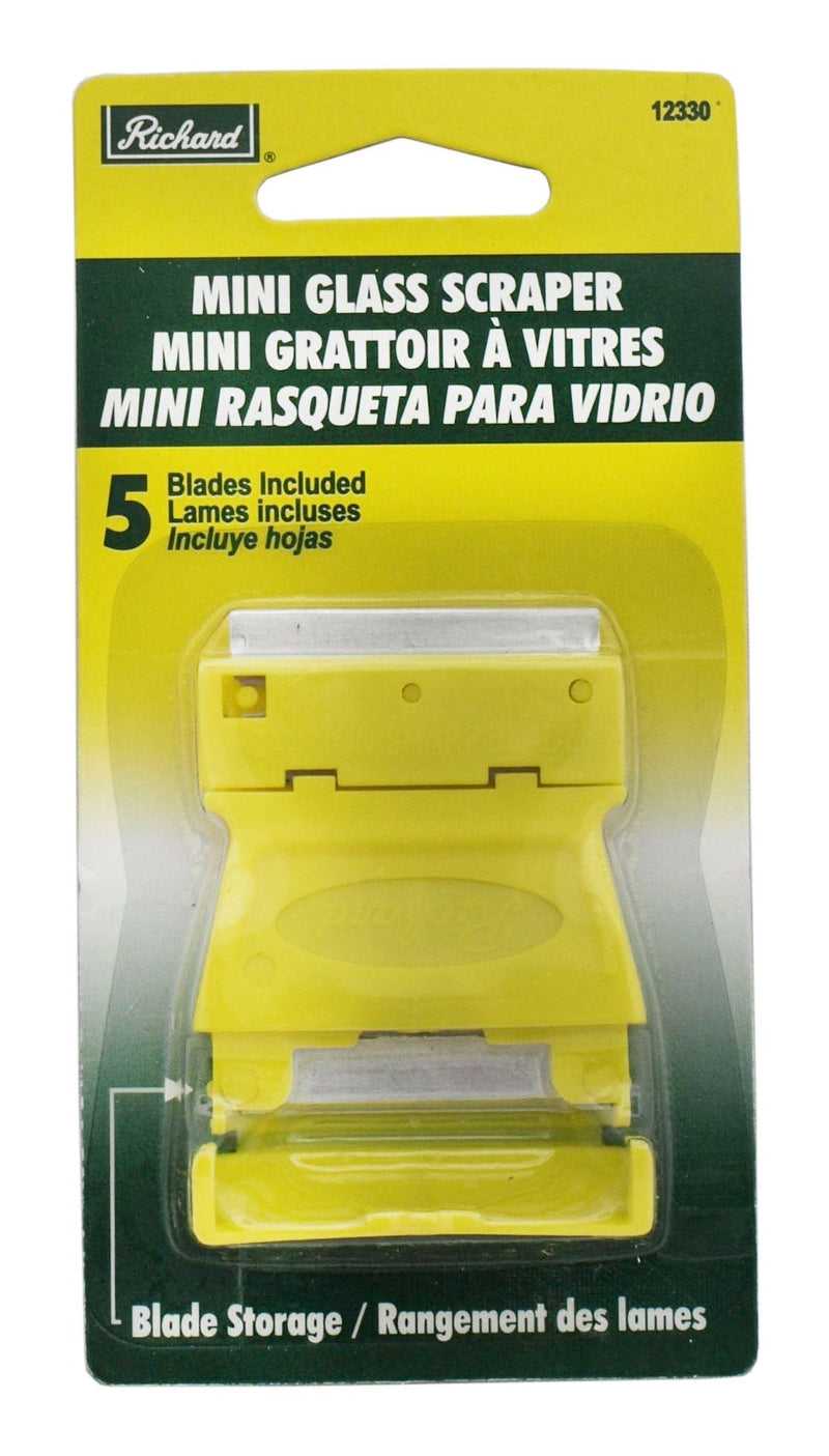 Richard Mini Glass Scraper with Single Edge Razor Blades, 6-pc G8