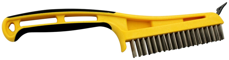 Richard Stainless Steel Wire Bristle Brush with Metal Scraper, Removes Paint/Dirt/Rust Q5