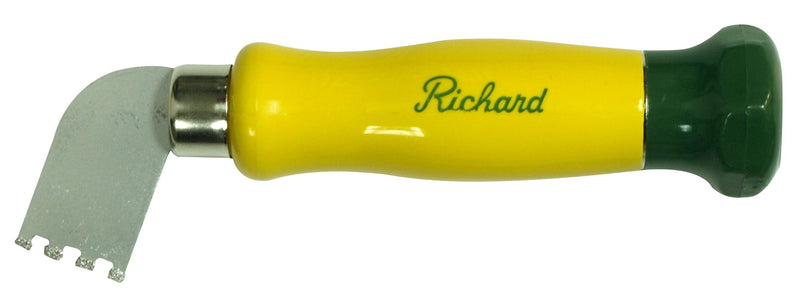 Richard Tungsten Steel Carbide-Tipped Grout Remover Tool with Notched Blade & Plastic Handle D2