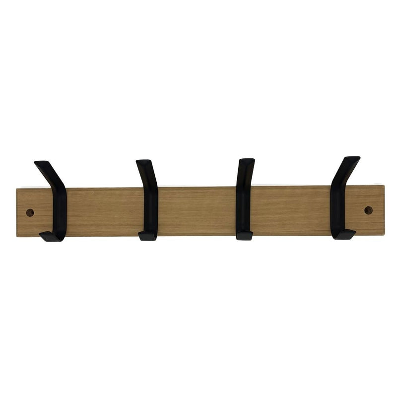 Richelieu Double 4 Hook on Board, 18", Black G8